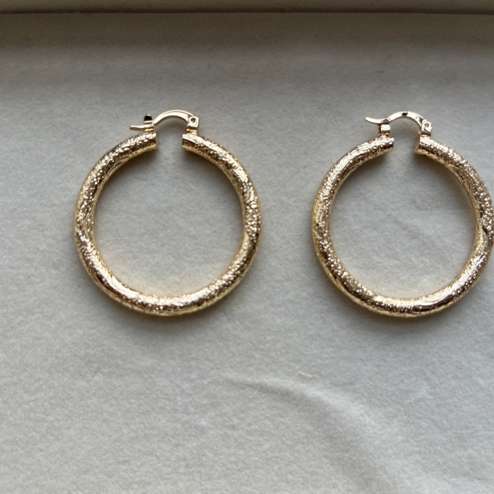 Elegant Gold Plated Hoop Earrings
